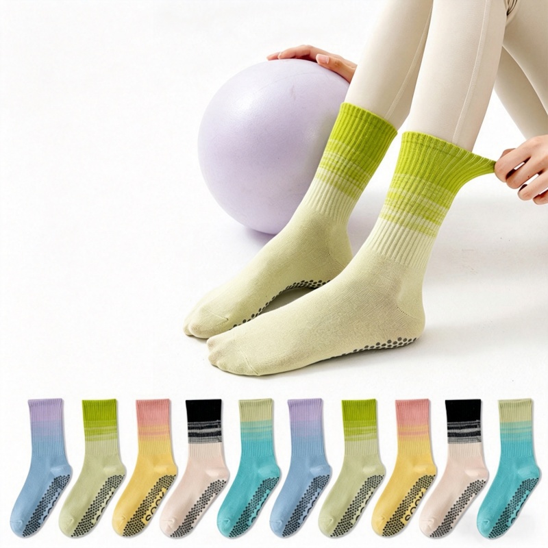 Pilates Yoga Grip Socks - Dreamlikelin 1 Çift Kadın Orta Buzağı
