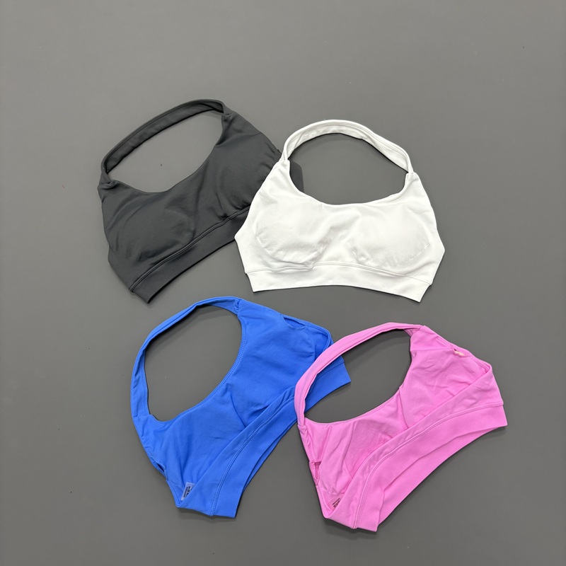 Pilates Yoga Wrap Top - HISTELLO dikişsiz yular boyun spor sutyeni