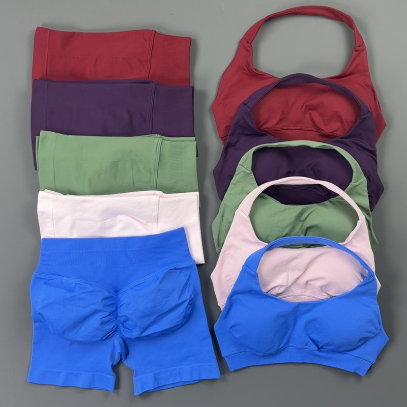 Pilates Yoga Wrap Top - 2 Parça Histello Spor Seti Kadın