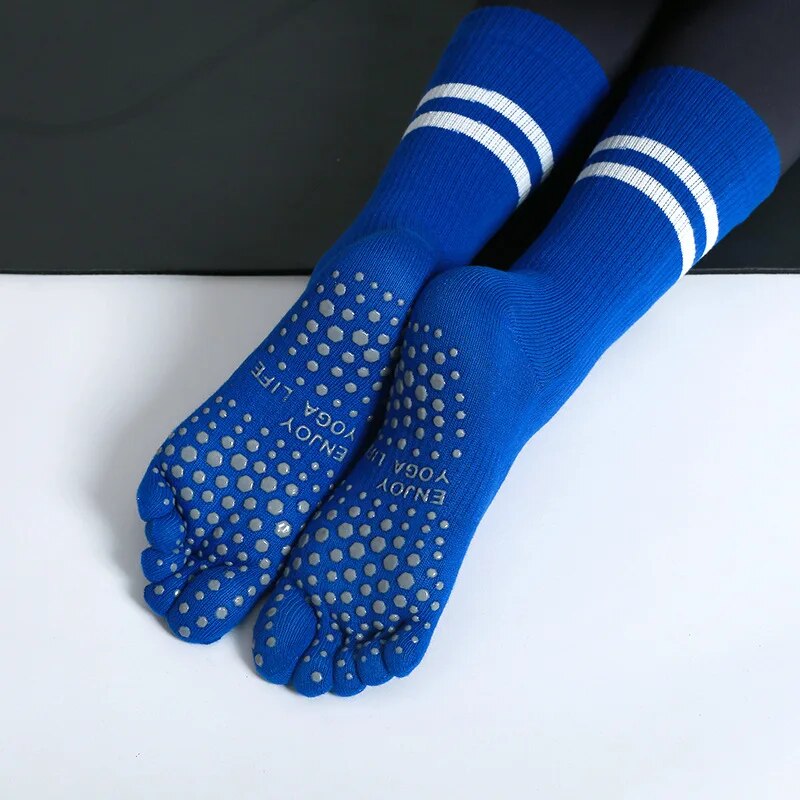 Pilates Yoga Grip Socks - Kadınlar nefes Yoga çorap orta tüp