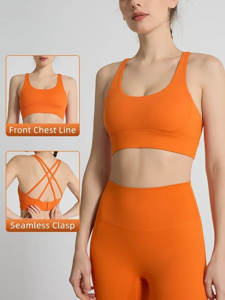 Pilates Yoga Wrap Top - Düz Renk kadın Spor Sutyeni Seksi