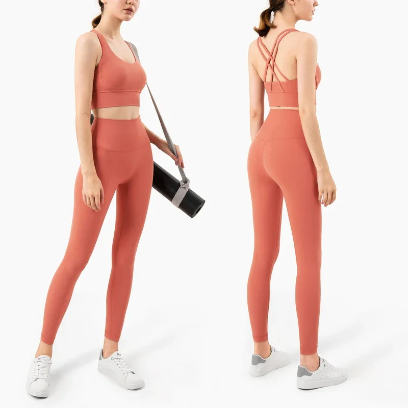 Pilates Yoga Wrap Top - Yaz Yeni 2 Parça Yoga Kıyafetleri