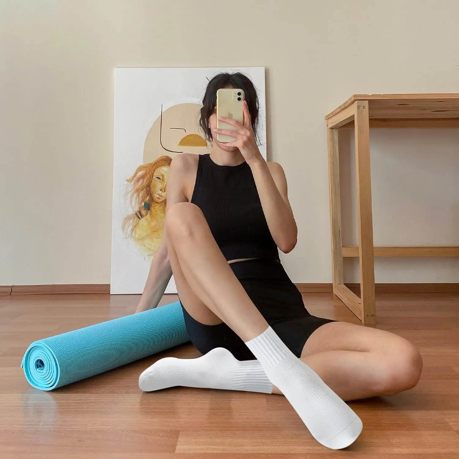 4 çift kadın yoga çorabı, düz  - Pilates Yoga Grip Socks incelemesi ve fiyatı